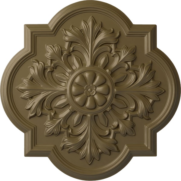 Ekena Millwork Bonetti Ceiling Medallion (Fits Canopies up to 5 1/8"), Hnd-Painted Mississippi Mud, 20"OD x 1 3/4"P CM20BOMMF - main